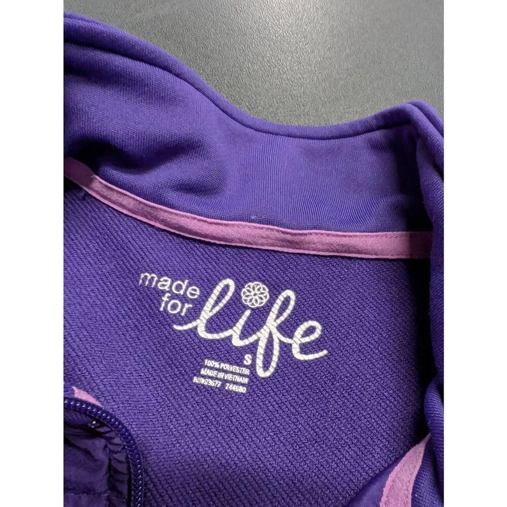 Made for Life Purple Polyester Vest Women's Small
